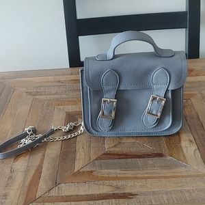 Leather Mini Gray Shoulder Bag